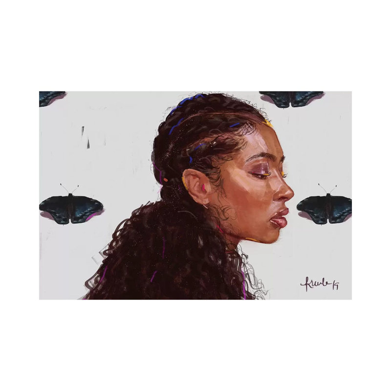 Black Butterfy by Adekunle Adeleke - Wrapped Canvas Print, 101.6 cm H x 66.04 cm W x 1.91 cm D