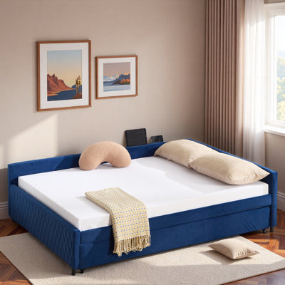 Upholstered Daybed With Trundle And Usb