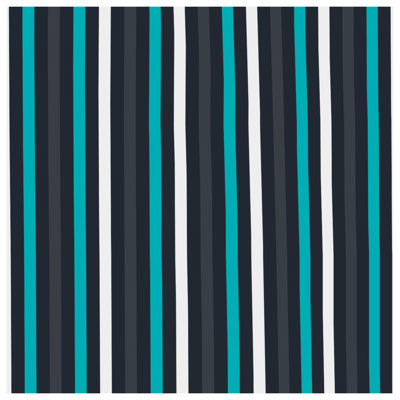 Blue Black Stripes Double Sided Throw Pillows