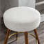 Tabouret pivotant à hauteur de comptoir pivotant à 360 ° de style Mid-Century blanc - moderne, revêtement, ton de bois brun