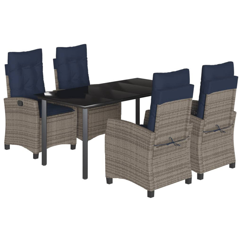 Table rectangulaire 5 pièces Vidaxl