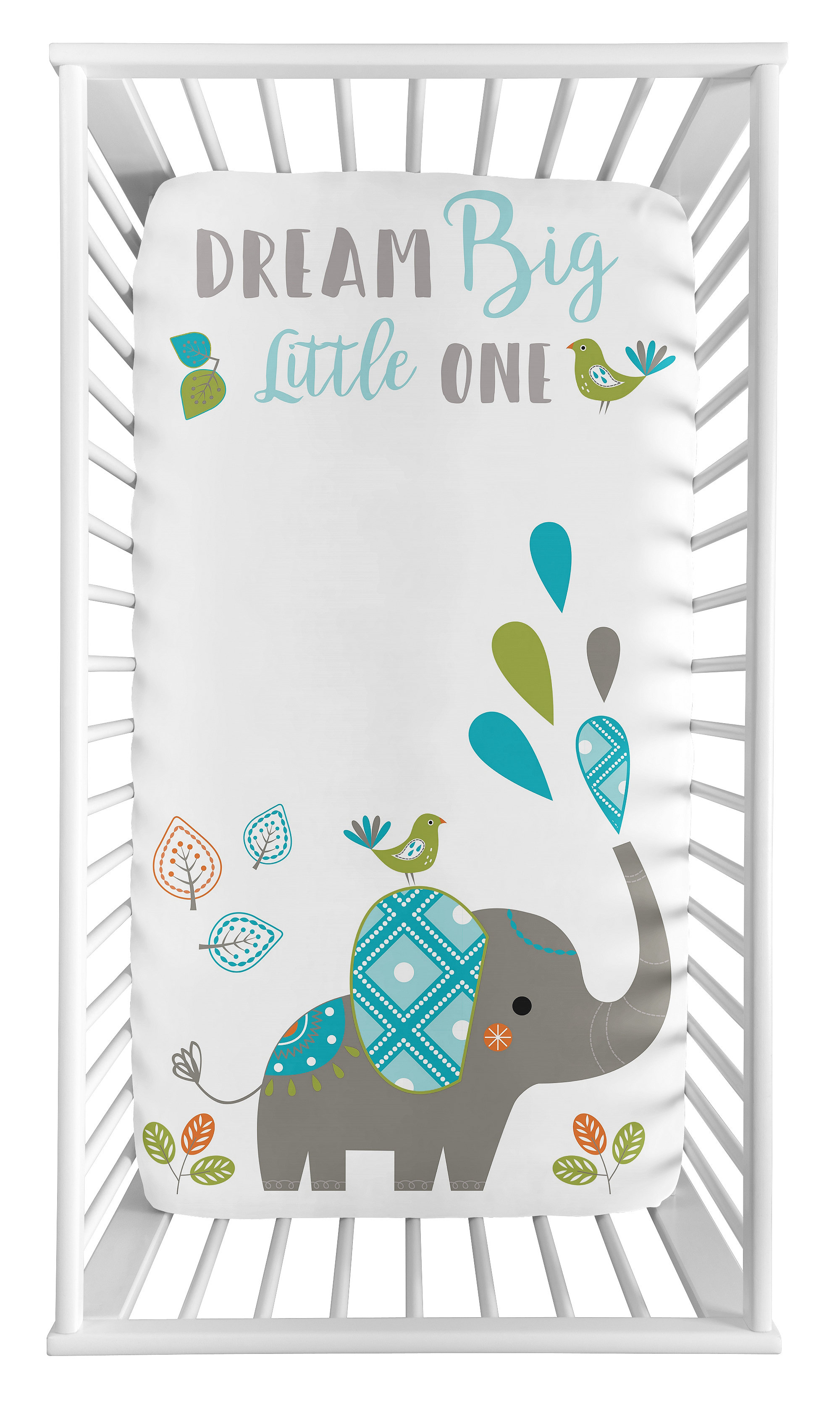 Elephant fitted hot sale crib sheet