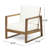  Modern Outdoor Wooden Club Chair with Clean-Line Frame and Weather-Resistant Cushions, White-2080090728-2080090730