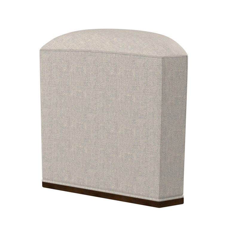 Quinn Novelty Ottoman, American Walnut, Margaret Mahogany Polyester Blend
