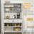  Avalie Kitchen Pantry,63.5" Kitchen Buffet with Hutch, Pantry Storage Cabinet with 4 Shelves, Drawers, Framed Glass Doors, Open Microwave Countertop-586498604