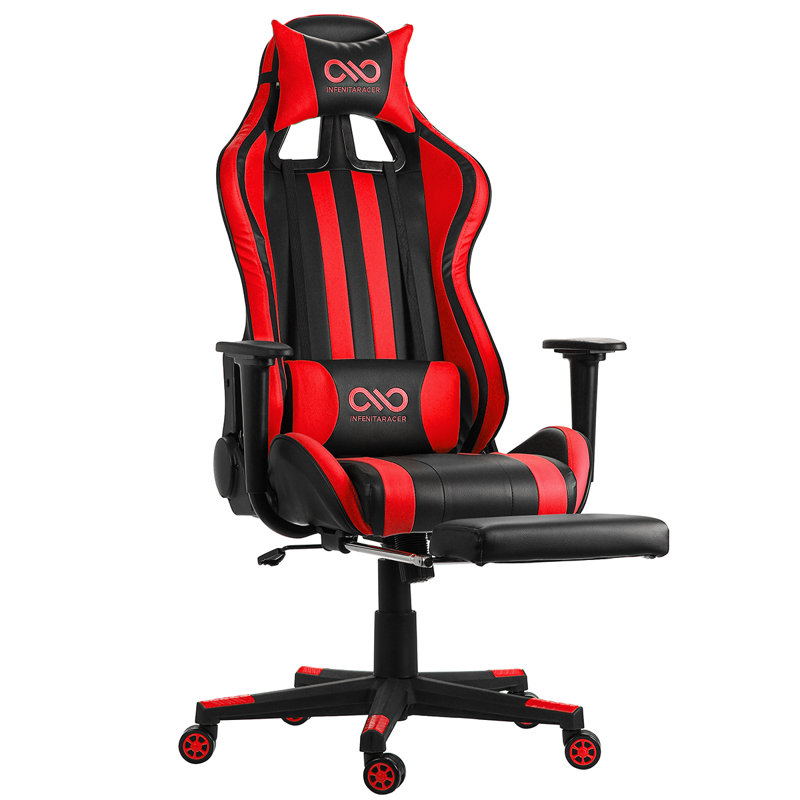 Fauteuil de jeu pour pc et course, Rouge