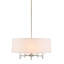 Lustre tambour 5 lumières blanc-933262523