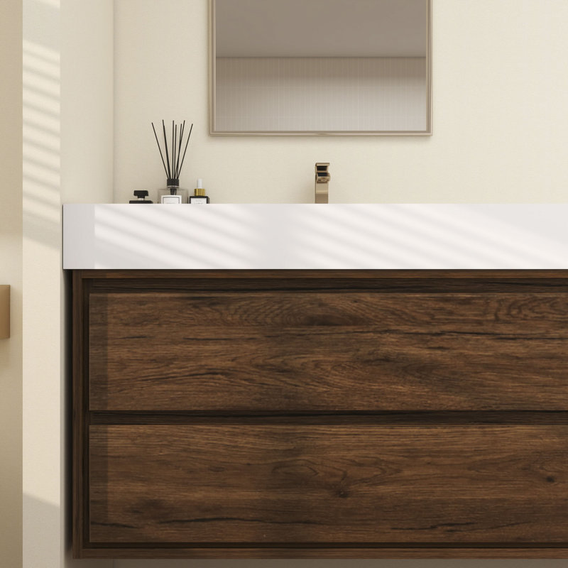 Victoria 84''Bathroom Vanity Base, Rosewood