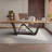 Nut-Brown Rectangular Solid Wood Writing Desk-2024688562