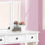 Ensemble de coiffeuse moderne unique pour chambre à coucher avec tabouret, miroir pliable, tiroirs, placage en MDF, meuble de toilette 1 pièce-66783891