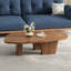 Table basse 47 po Mid Century Modern, table basse irrégulière en bois à trois pieds pour le salon-2069404618