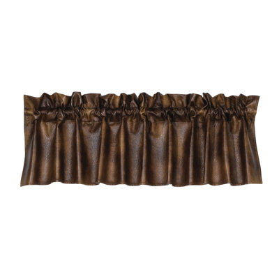 Passe-tringle brun 18 pi x 84 po en similicuir brun