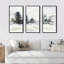 «Christmas Minimalistic Forest Landscape And Snow», peinture sur toile 3 pièces-1057251504-1057251660