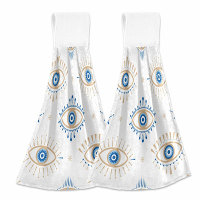 SoftLoop Duo: Absorbent Hanging Hand Towels for Kitchen & Bathroom