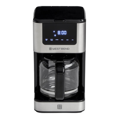 West Bend 12 Cup Hot And  Iced Coffee Maker, in Stainless Steel
