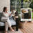 5 Pieces Outdoor Aluminum Furniture Set With Fire Pit Table For Outside Patio, Modern Patio Conversation Chat Set-752935207