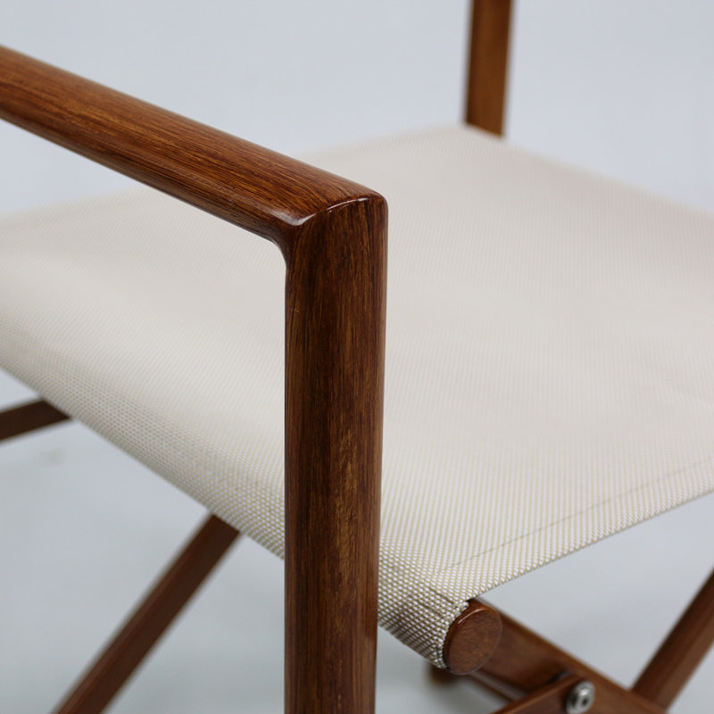 Campaign Folding Armchair, Teak/Sand
