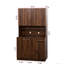 70,87 po de hauteur avec garde-robe et armoire de cuisine, avec 6 portes, 1 tablette ouverte et 1 tiroir pour la chambre à coucher-725300796