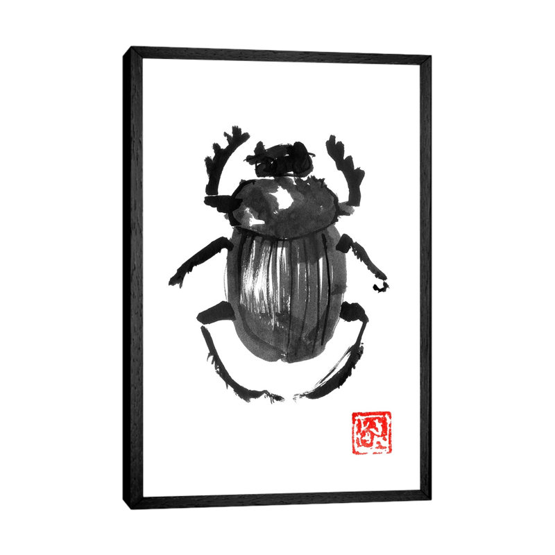Beetle by Péchane - Painting on Canvas, Black Framed, 152.5 cm H x 101.5 cm W