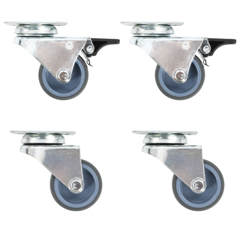 vidaXL Twin-wheel Swivel Casters 1.97 "
