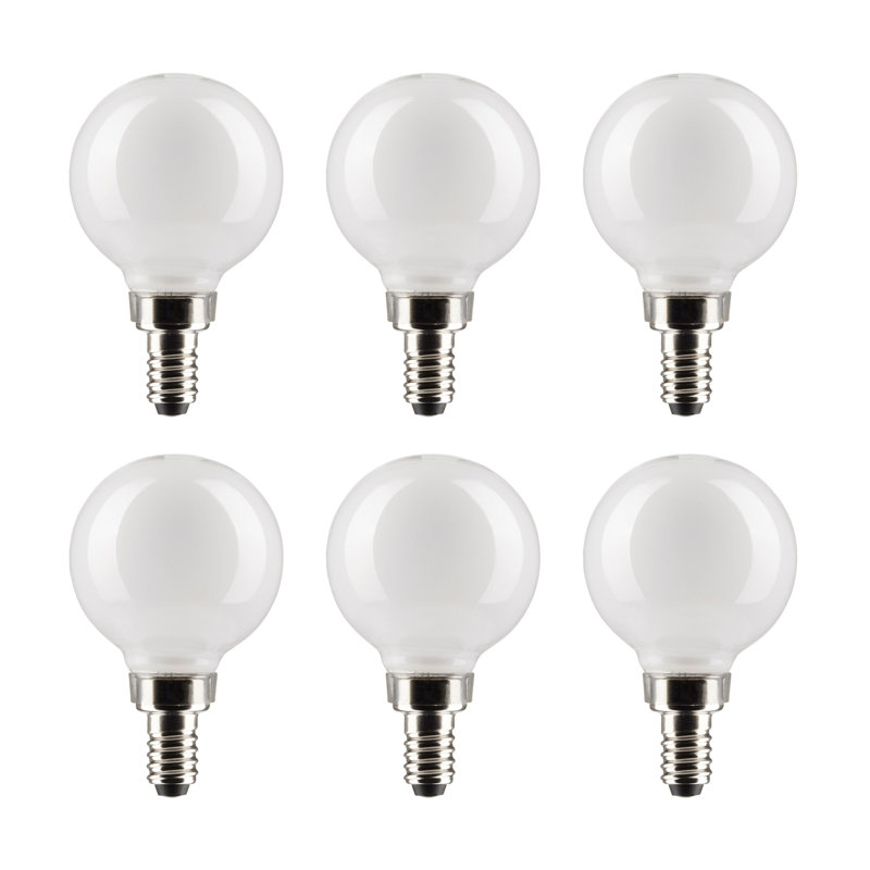 3 Watt (25 Watt Equivalent), G16.5 LED, Dimmable Light Bulb, E12/Candelabra Base, 4000K