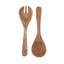  Ensemble de bols à salade en bois d'acacia 3 pièces Gibson Home Sandhurst - Bol de service festonné de 12 pouces avec plateaux à salade en bois 