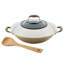 Anolon Advanced Home Hard Anodized Nonstick Wok with Side Handles, Lid, and Wooden Spoon, 14 Inch