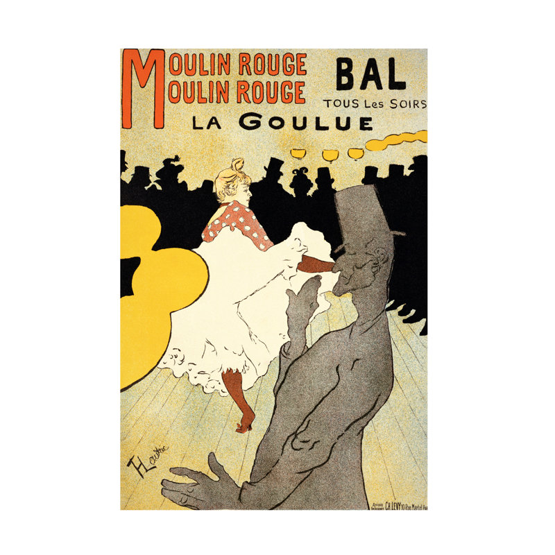 Henri De Toulouse-Lautrec Reproduction Of A La Goulue At The Moulin Rouge, Paris Canvas Art, 47" H x 30" W