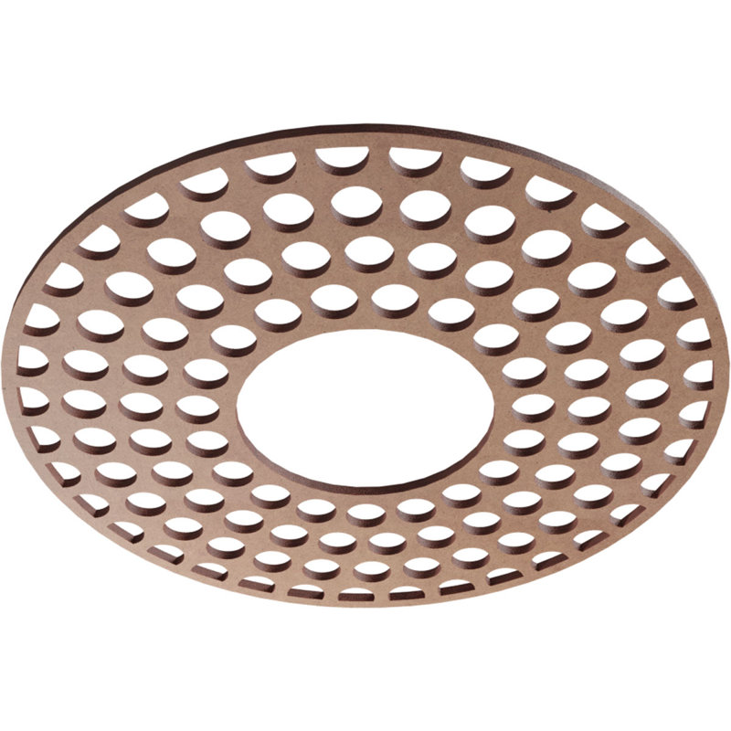16"OD x 5 3/4"ID x 3/8"T Fink Wood Fretwork Pierced Ceiling Medallion, Birch, 16" H x 16" W x 0.38" D, Wood (Paint Grade)