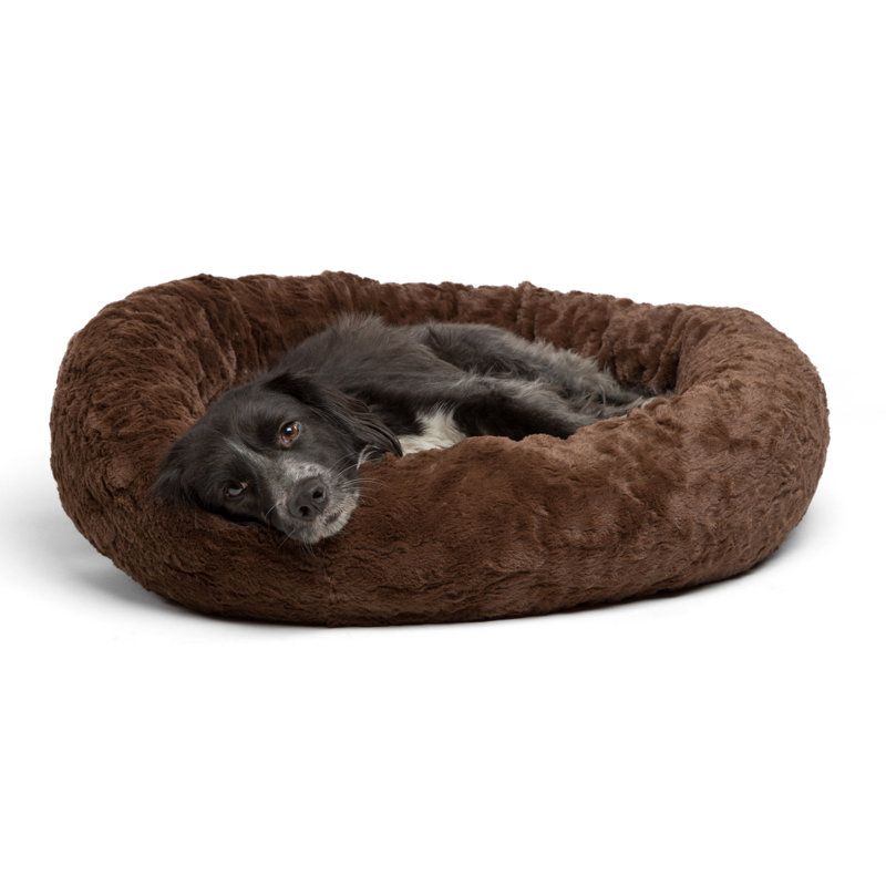 Traversin Donut Cuddler, 23" L x 23" P x 7" H, Chocolat noir