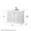 Ensemble de meuble-lavabo simple autoportant 48 po avec plateau en quartz Deborah-98119420-98119418-98119417