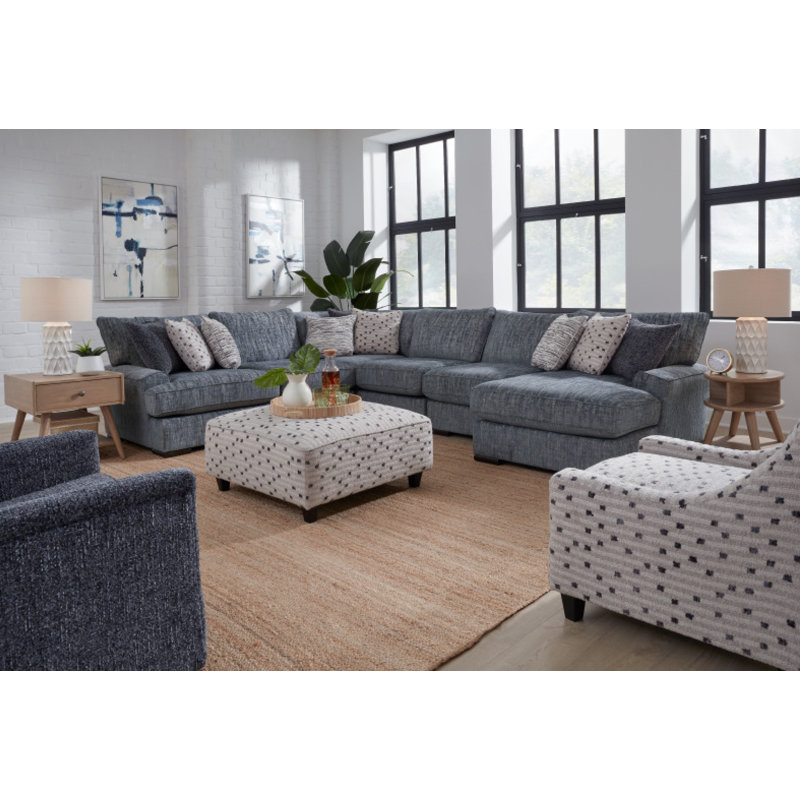 Canapé modulaire Bella avec méridienne Raf, Orienté à droite