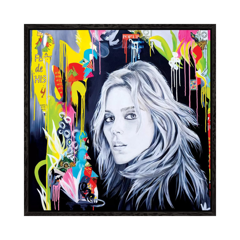 Ciao, See You Soon! by Val Escoubet - Painting on Canvas, 93.98cm H x 93.98cm W x 3.81cm D, Black Framed