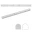 Doublure de crayon en marbre blanc Adolif Carrara, bord de tuile bullnose polie 3/4 po x 12 po, 15 pièces-133658602