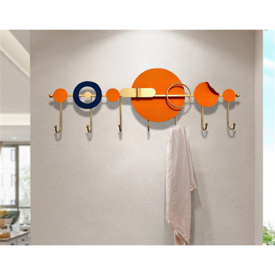 Portemanteau mural 7 crochets en métal