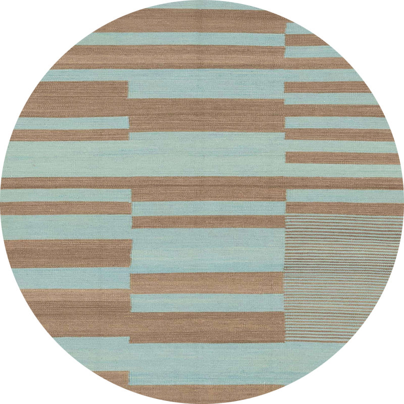 Abstract Indoor Rug, Round 5'