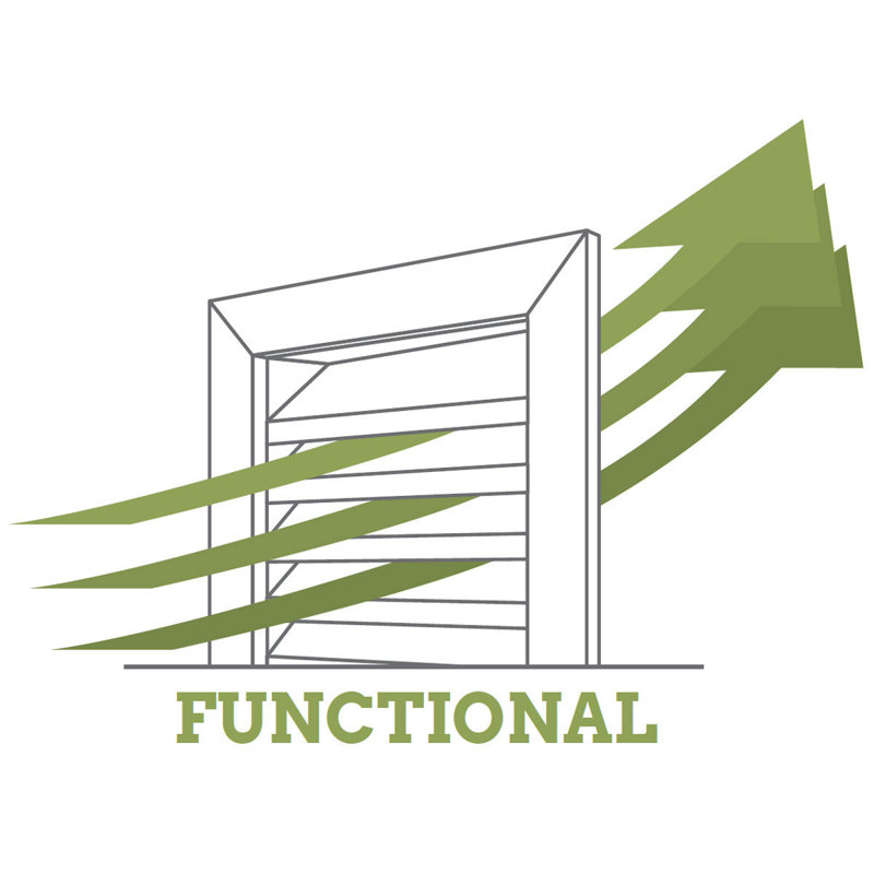 Octagonal Top Surface Mount Functional Standard Frame PVC Gable Vent, 18" H x 20" W