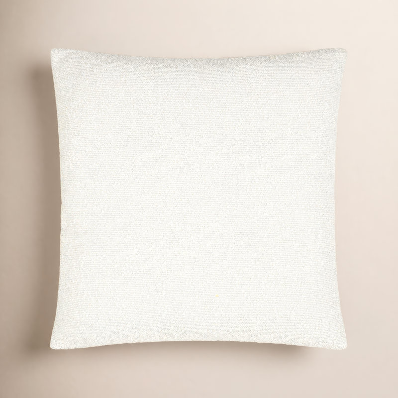 Coussin décoratif Amalfi Boucle, Bas, 20 po x 20 po, Blanc