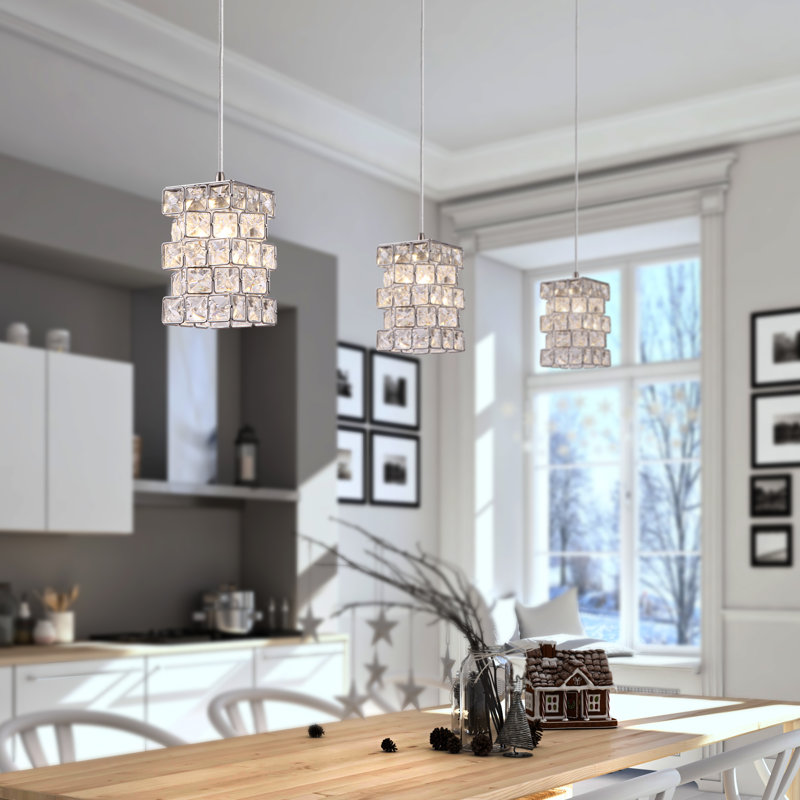 Tidwell 3 - Light Chrome Kitchen Island Pendant