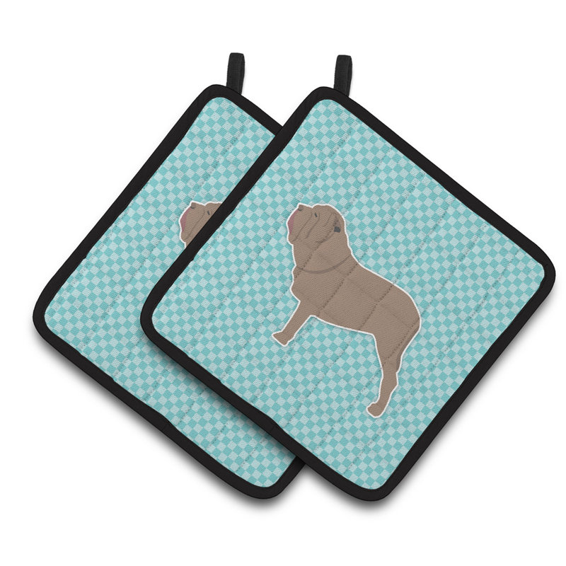 East Urban Home Polyester Potholder, Blue