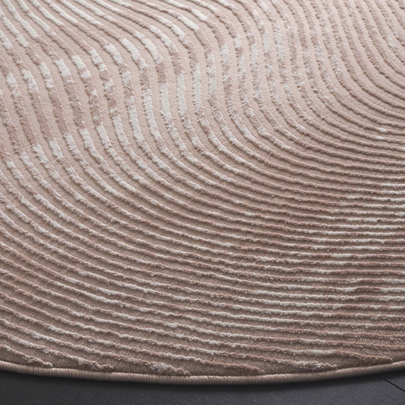 Tapis abstrait Laris Performance, Rond 6 pi 7 po