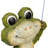 27"H Smiling Frog with Purple Umbrella Statue