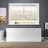 59'' x 29.5'' Freestanding Rectangular Acrylic Soaking Bathtub with Built-In Storage-60822956