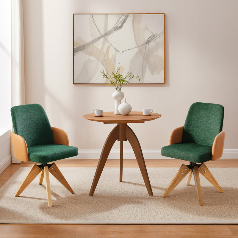 Pivot large de 21,26 po Jolenna, Mélange de lin vert