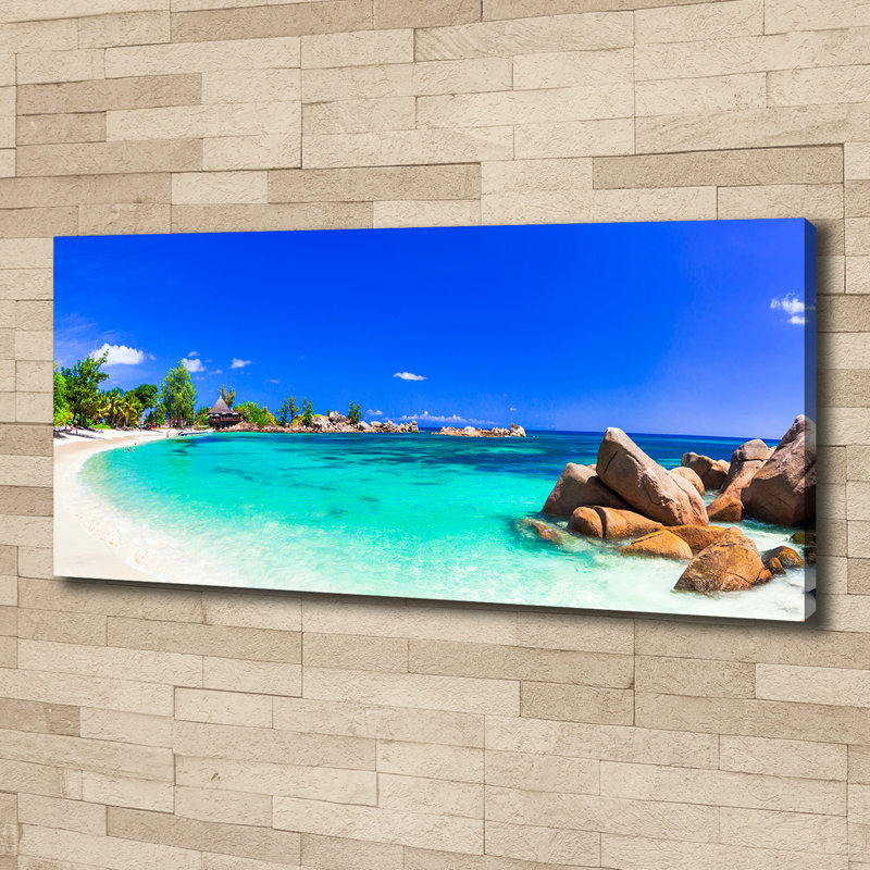 Seychelles Beach - No Frame Print on Canvas