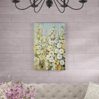 «Cluster of HoIIyhock I», peinture sur toile