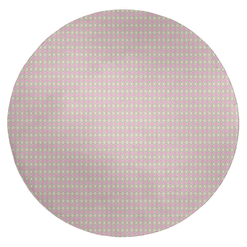 Chenille Geometric Indoor Rug, Round 5'