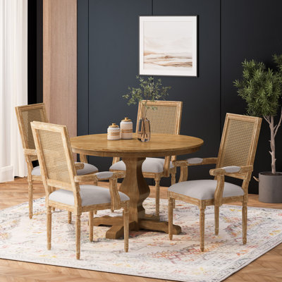 Bushey 4-Person Pedestal Dining Set