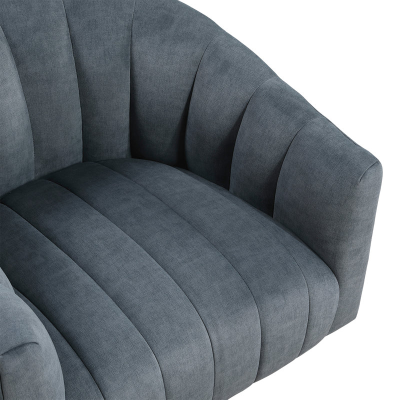 Fauteuil d'appoint moderne en velours, Gris foncé