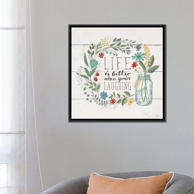 « fleuriing pensées i », impression sur toile, H 18 po x l 18 po x P 1,5 po, Toile avec cadre noir, Pas de tapis